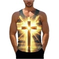 thumbnail image 2 of COSFO Tank Tops for Men Running Cross Easter Muscle Graphic Tees Sleeveless Summer Crew Neck Beach Classic Fit Shirts, 2 of 6