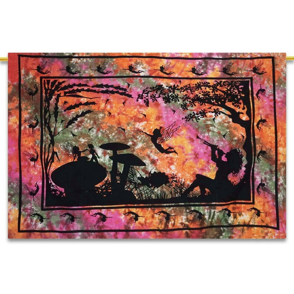 Fairy Tapestry Song Birds Angel Tapestry Wall Hanging Boho Decor Celtic LARGE SIZE