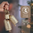 thumbnail image 2 of MesuBari Cow Bells - Set of 3 Gold Metal Decorative Bells with Jute Hanging Rope, 5.5", 4.5", 3.5" for Home Decor, Meditation Room, Yoga Studio, Buddhist Altar, 2 of 7