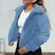 thumbnail image 1 of Abrigo informal de manga larga sin capucha para mujer, chaquetas y abrigos de invierno a la moda, cálido, con cremallera, color liso, de manga larga, 1 of 6