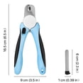thumbnail image 5 of Flexzion Dog Cat Nail Clipper and Trimmer, Pet Toe Claw Scissor Grooming Tool with Stainless Steel Blades File Easy Grip Handle Safety Guard Avoid Overcutting for Small Medium Large Breed Puppy, Blue, 5 of 7