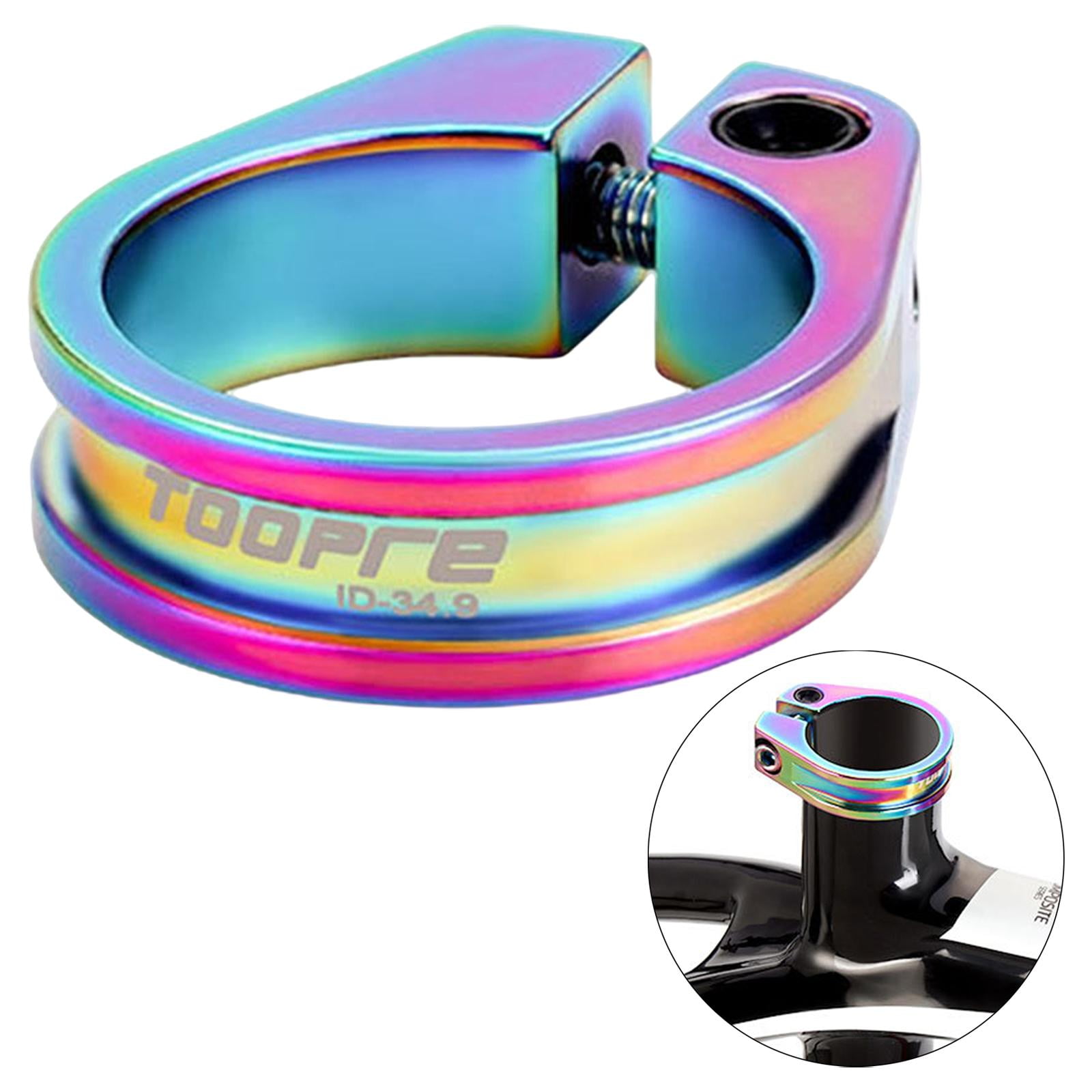 Lightweight Bike Seat Post Clamp Quick Release Tube Clip Seatpost Collar Lock Seat Adapter CNC for Sport Road Bike Mountain Bike 34.9mm Colorful Multiple sizes Walmart