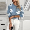 thumbnail image 5 of Royisotas Womens Sweaters Knit Sweaters Pullover Floral Trendy Long Sleeve Warm Tops for Women Crewneck, 5 of 6