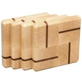 thumbnail image 2 of A & E Millwork AEM-5010 Maple & Lace Wood Coasters End Grain with Base - Set of 4, 2 of 6