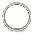 thumbnail image 2 of Titanium 8mm Grooved Satin & Polished Band Ring 12 Size, 2 of 6