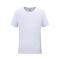 thumbnail image 4 of fatyb Women's Basic T-Shirts Short Sleeve Loose Casual T Shirts Solid Color Round Neck Summer Tee Tops, 4 of 6