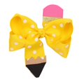 School Bow Bow Clip, to School Hair Bows Ponytail Holder, Pencil Girls ...