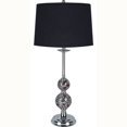 thumbnail image 2 of ORE International 31142 Victorian Style Glass Table Lamp, Silver and Black, 2 of 3