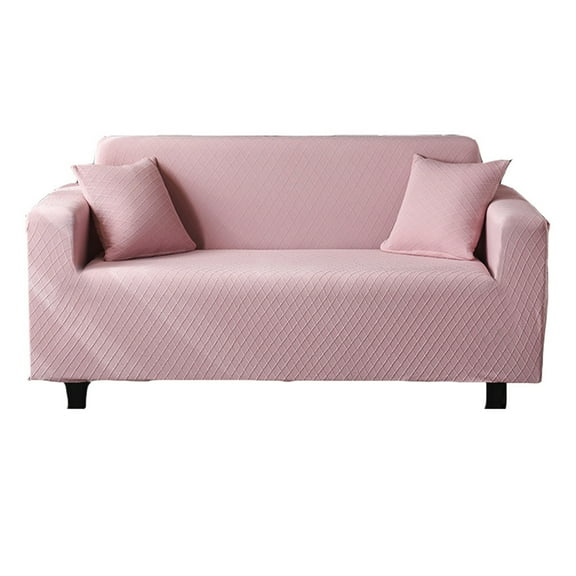 Dowbom Super Stretch Sofa Slipcover,1-Piece Furniture Protector with Elastic Bottom Non-slip Washable 1/2/3/4 Seater Couch Cover Anti-Scratch Jacquard Sofa Cover for Living Room-S(90-140CM)-A