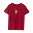 thumbnail image 3 of Camiseta básica para mujer con cuello redondo y camisetas de verano para ir de compras y viajes M, 3 of 8