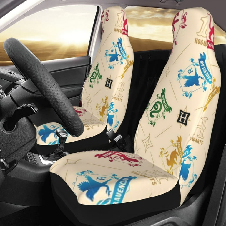 Harry Potter Car Seat Covers Set of 2 Front Bucket Seat Protector Accessories Universal Fit Most Cars Trucks SUV