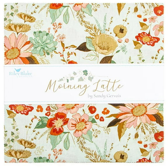 Riley Blake - Morning Latte 10" Stacker by Sandy Gervais 42 pcs