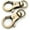 Brushed Brass, variant on Swivel Snap Hook Quality Keychain Clip Push Gate Trigger Lobster Clasps 3/8" O Ring Opening SC40 (4 Pack, Silver)