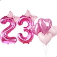 thumbnail image 1 of Set de globos de cumpleaños Florisland número 23 rosa de 40", 1 of 6