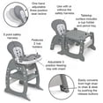 thumbnail image 4 of Badger Basket Envee II Baby High Chair with Playtable Conversion - Gray/Chevron, 4 of 10