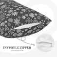 thumbnail image 3 of Rateoe simple white Snowflake Pattern Pillow Covers with Invisible Zipper(Pillows are not Included) Standard Pillowcases-20"x30", 3 of 6