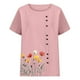 thumbnail image 4 of Vestidos Casuales Para Mujer, Blusas De Mujer De Moda Camiseta informal de verano con cuello redondo, manga corta y botones estampados para mujer, 4 of 4