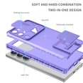 thumbnail image 6 of CCSmaller for Samsung Galaxy S24 Ultra Case with Slide Camera Cover, [ Snug Touch ] Slim Matte Rugged Shockproof Protection Case with Kickstand for Samsung S24 Ultra LTT Purple, 6 of 8