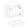 thumbnail image 3 of Palace Imports 100% Solid Wood Ziva 2-Door Cat Litter Box Enclosure with 2-Drawers, Java, 3 of 5