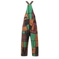 thumbnail image 5 of Conairie Womens Bib Overalls Womens Color Block Stretchy Adjustable Straps Jumpsuits Straight Leg Pants With Pockets Orange S, 5 of 8
