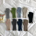 thumbnail image 2 of Guantes de lana de invierno de color sólido con cinco dedos para pantalla táctil, guantes de lana para ciclismo para mujer, 2 of 6