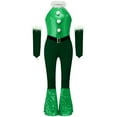 thumbnail image 3 of inhzoy Kids Girls Christmas Dance Outfit One Piece Sleeveless Velvet Bodysuit with Arm Sleeve Set Green 16, 3 of 7