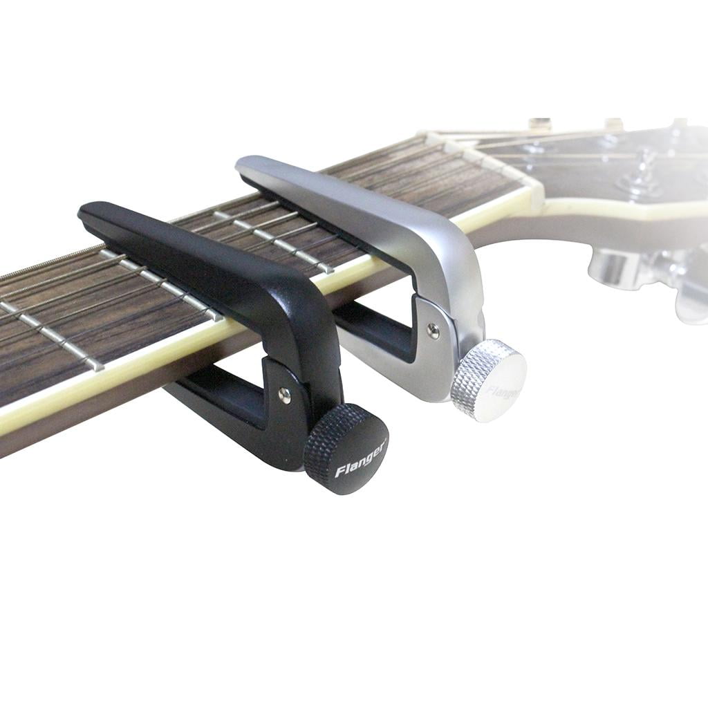 Dualoai Zinc Alloy Guitar Capo Capotraste with 24pcs Picks for Acoustic Electric Guitar
