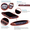 thumbnail image 6 of Dockem iPhone 13 Pro Exec M2 Wallet Case; Built-in Metal Plate, 2 Card Slots, Premium Synthetic Leather, Brown, 6 of 9