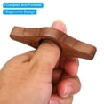 thumbnail image 4 of Uxcell 1" Thumb Book Page Holder Handmade Walnut Bookmark Book Opener Page Holders Style 5, Brown, 4 of 6