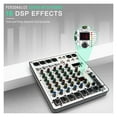 thumbnail image 3 of 6-Channel Audio Mixer, DJ Mixer With USB Audio Interface, Function, 16 DSP Effects, And 3-Band EQ ,Easy to Operate, 3 of 6