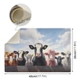thumbnail image 2 of Dish Drying Mat Microfiber Kitchen Dish Pad Counter Absorbent Drainer Rack 12"x18" Various Color Cows, 2 of 6