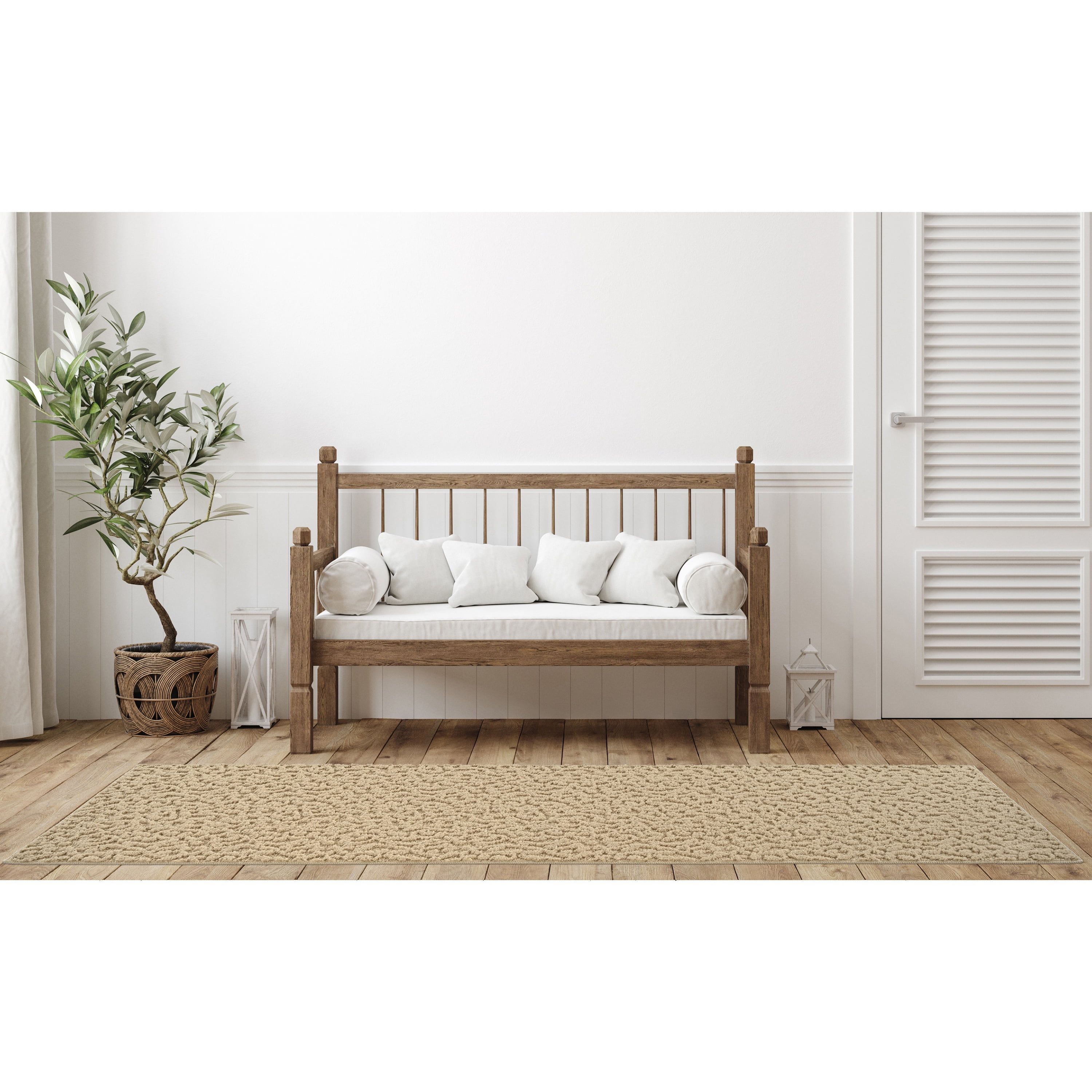 Garland Rug Ivy Tan Indoor Runner Rug, 2' x 12'