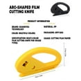 thumbnail image 5 of Handheld Safety Vinyl Wrap Cutter and Film Slitter Tool, Precision Cutting for Car Color-Changing Film and Wallpaper, Orange, 5 of 5
