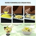 thumbnail image 5 of Máquina para hacer helados instantáneos, máquina para hacer helados enrollados, helado casero de bricolaje, rollo de helado de acero inoxidable de grado alimenticio (verde claro), 5 of 5