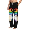 thumbnail image 6 of Salouo Happy Pride Gnome Print Pajama Pants for Men, Lounge Pants Elastic Waistband Casual Men's sleepwear Loungewear Sleep Pajama Pant -Small, 6 of 7