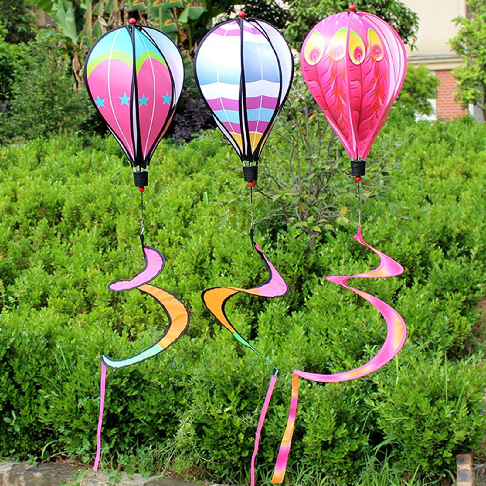 Dream Lifestyle Rainbow Windsock Hot Air Balloons Wind Spinner ...