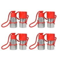 Hex Autoparts 4 Sets 3/4" NPT Flat Face Hydraulic Quick Connect Couplers Couplings Skid Steer