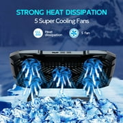 COOLCOLD Laptop Cooling Pad 5 Big Fans for 10-15.6 In Gaming Notebook Cooler,with 5 Height Adjustable, 2 Usb Ports