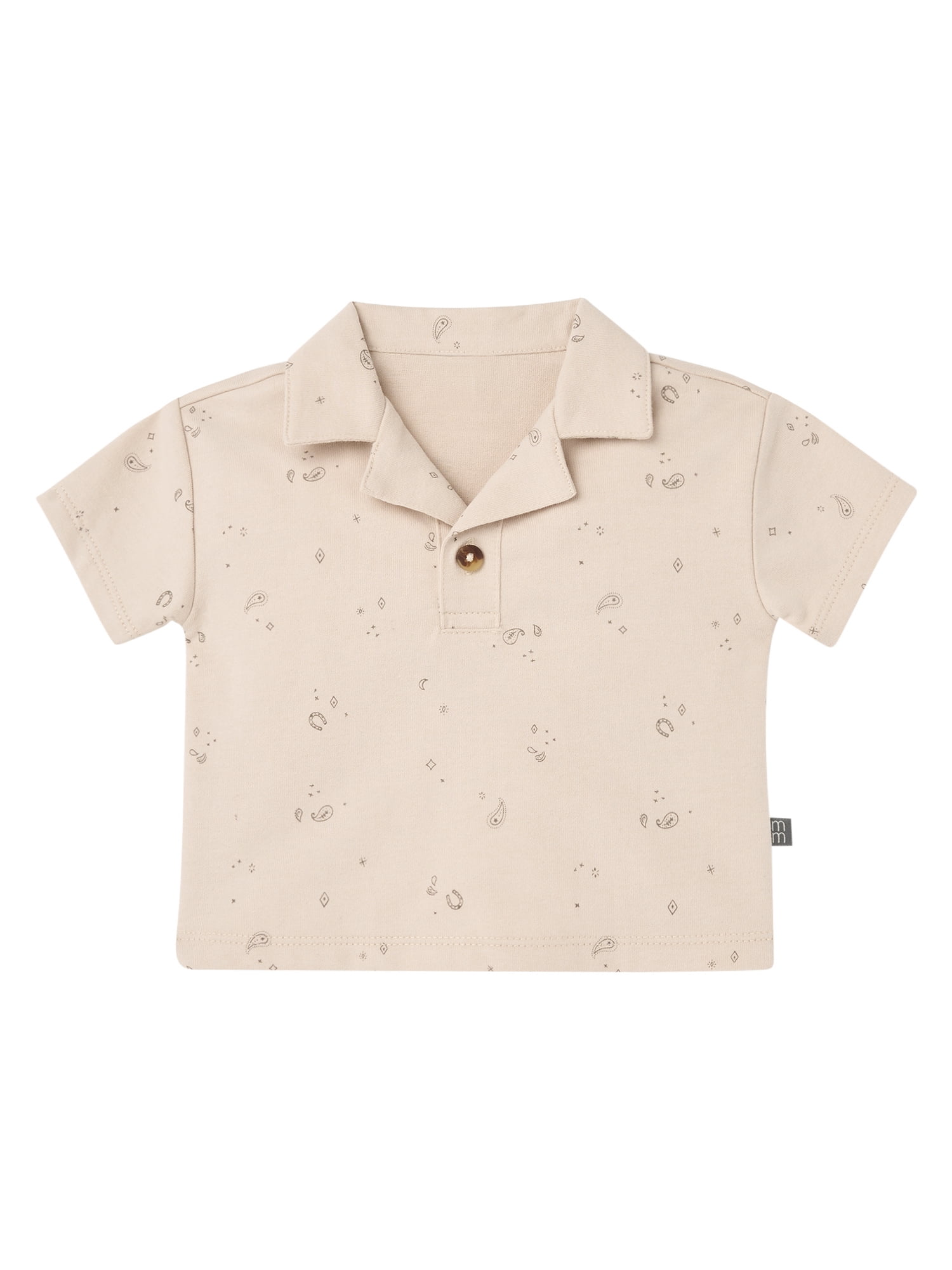 Modern Moments by Gerber Baby Boy Johnny Collar Top and Harem Pant Outfit Set, 2-Piece, Sizes 0/3 Months - 24 Months