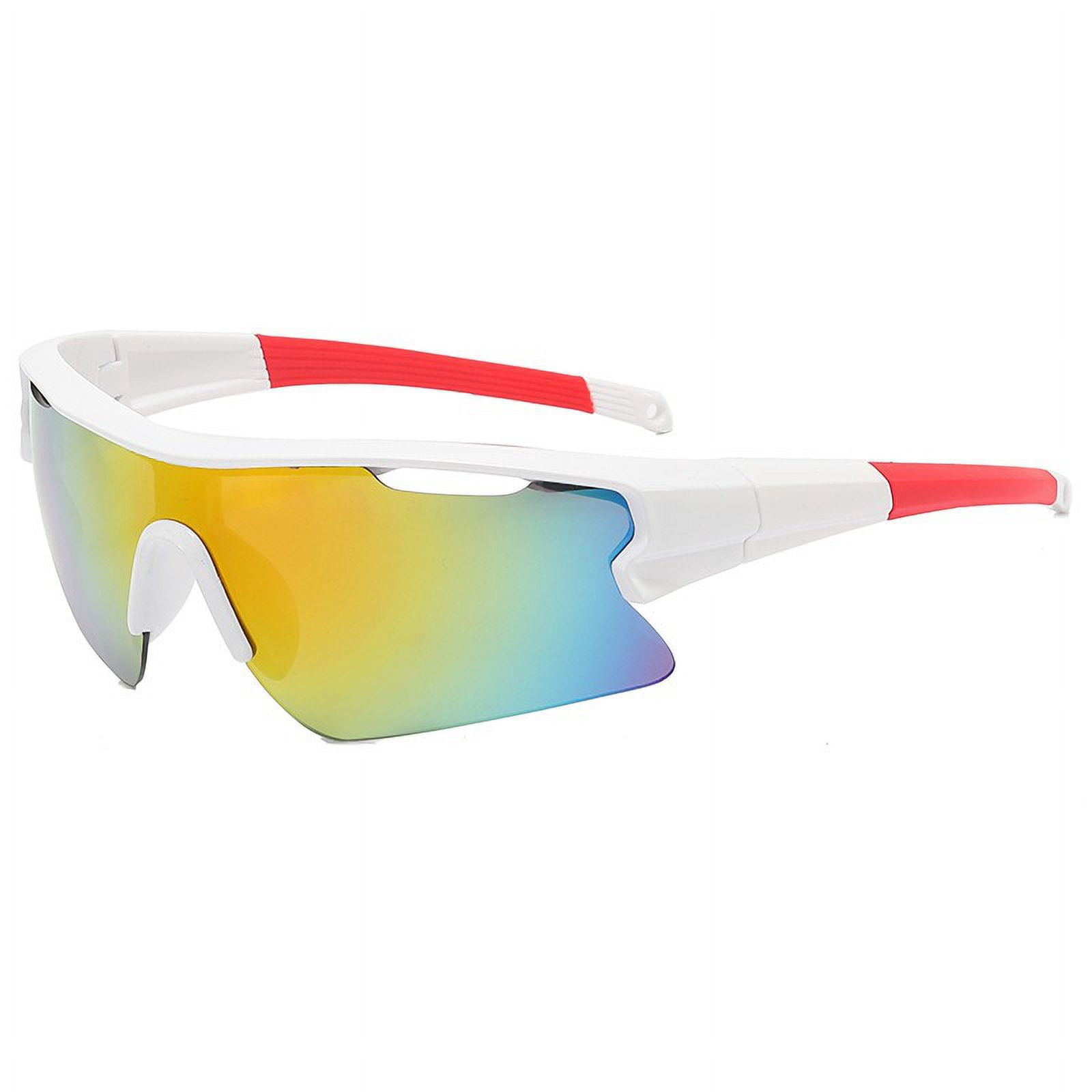 Polarized Sports Sunglasses For Men & Women - Model 19102, Black/Red, For Baseball, Cycling, Running, Softball