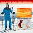 thumbnail image 3 of Lobmouse Heated Socks for Men Women, 8000mAh Rechargeable Electric Socks, Battery Operated Socks Foot Warmer Socks for Men Women,Outdoor Hunting Skiing Cycling Camping Hiking,Non-APP Control, 3 of 6