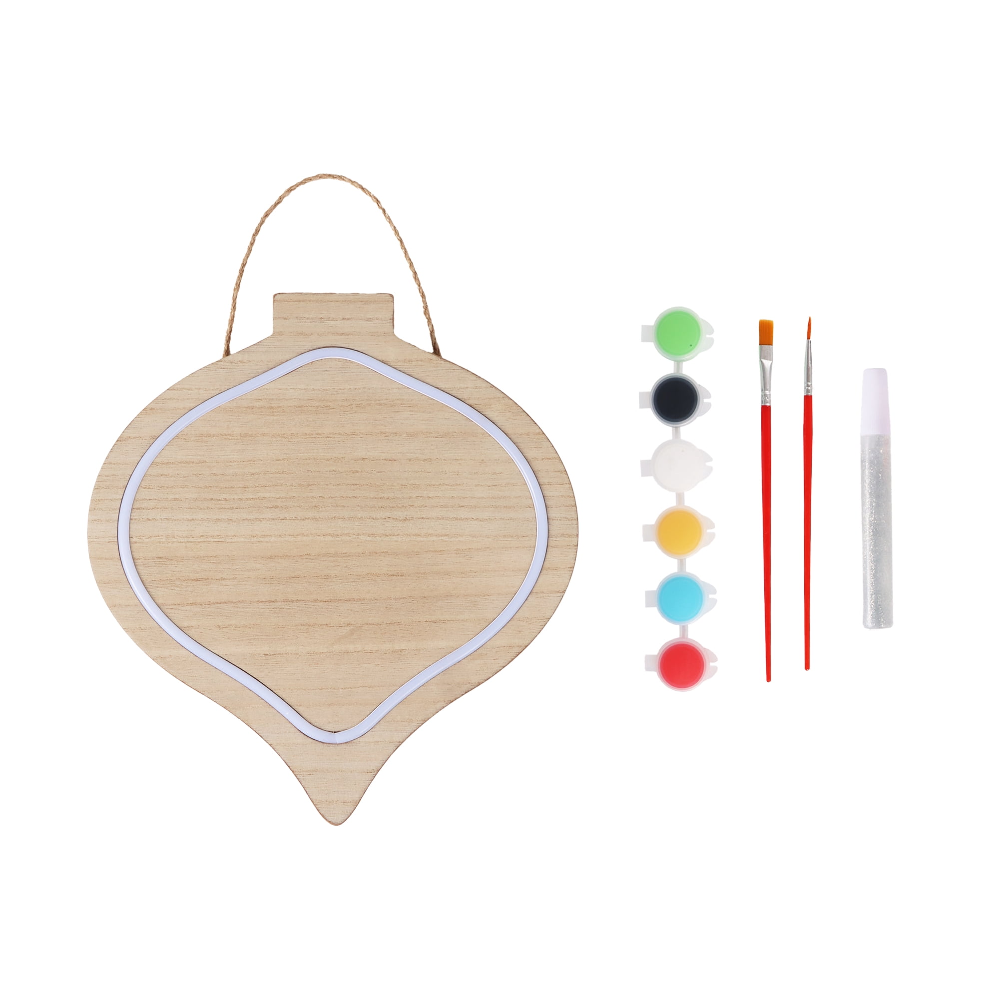 Hello Hobby LED Unfinished Ornament Plaque, MDF Wood Surface, 10.04 in x 0.65 in x 10.93 in