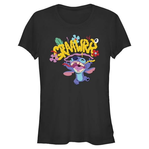 Juniors Lilo & Stitch Cute Graawrr Alien T Shirt