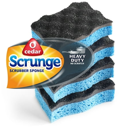 Duty Scrubber - O-Cedar Heavy Duty Scrunge Scrubber Sponge (Pack of 4)