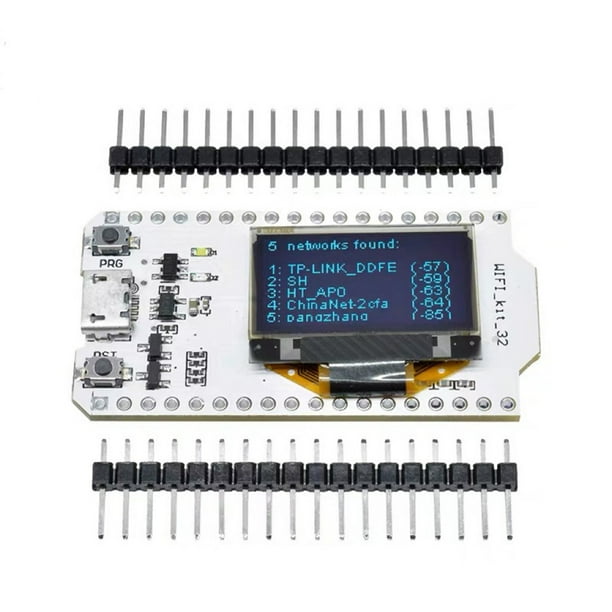 Placa de Desarrollo ESP32 WiFi CP2012 con Pantalla OLED de 0,96 Pulgadas, Kit WiFi de 32 Módulos con Pines, Kit Electrónico DIY.