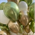thumbnail image 5 of 40 globos de látex de color verde aguacate de 10 pulgadas para decoración de baby shower, bodas, globos dorados metálicos, suministros para fiestas de cumpleaños, 5 of 5