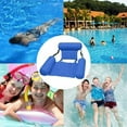 thumbnail image 7 of Pool Float Hammock Chairs Pure Pattern Water Floating Chair Inflatable Pool Lounge Chair for Pool Party Summer Water Fun, 7 of 7