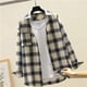 thumbnail image 3 of Camisas y blusas de manga larga para hombre, elegantes, de algodón, a cuadros, para hombre, estilo coreano, novedad en ropa de primavera hipster, 3 of 5