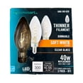 thumbnail image 4 of EcoSmart 40-Watt Equivalent B11 Dimmable E12 Candelabra Fine Bendy Filament LED Vintage Edison Light Bulb Soft White (3-Pack), 4 of 5