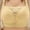 Yellow, variant on loopsun Womens Plus Size Bra,Fashion Woman Summer Bra Lace Without Steel Rings Vest Underwear Underwear